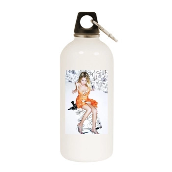 Tara Reid White Water Bottle With Carabiner