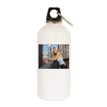 Tara Reid White Water Bottle With Carabiner