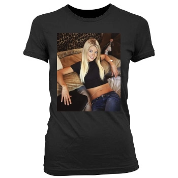 Tara Reid Women's Junior Cut Crewneck T-Shirt