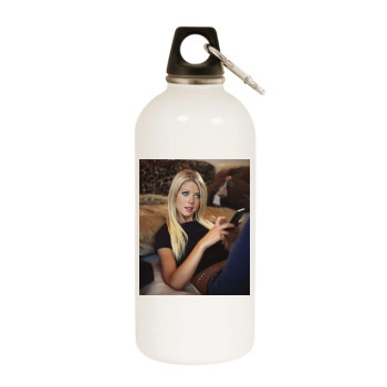 Tara Reid White Water Bottle With Carabiner