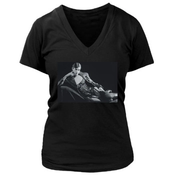 Teri Hatcher Women's Deep V-Neck TShirt