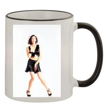 Teri Hatcher 11oz Colored Rim & Handle Mug