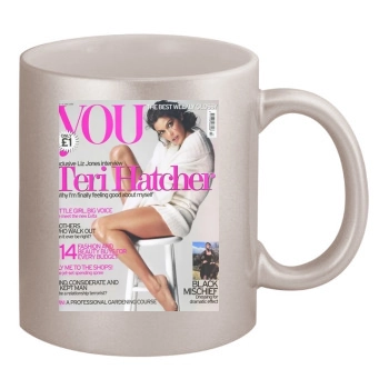 Teri Hatcher 11oz Metallic Silver Mug