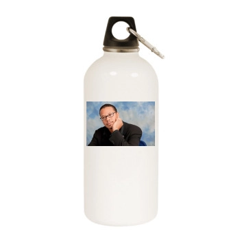 Terrence Howard White Water Bottle With Carabiner