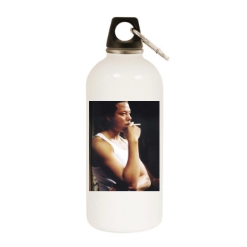 Terrence Howard White Water Bottle With Carabiner