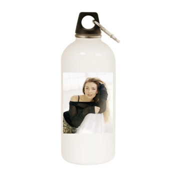 Thalia White Water Bottle With Carabiner