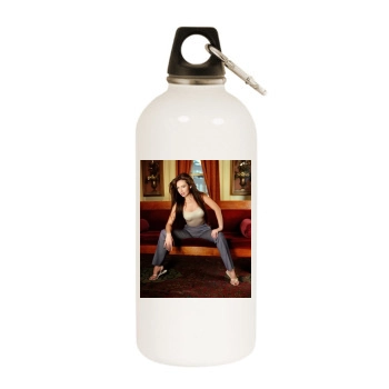 Thalia White Water Bottle With Carabiner