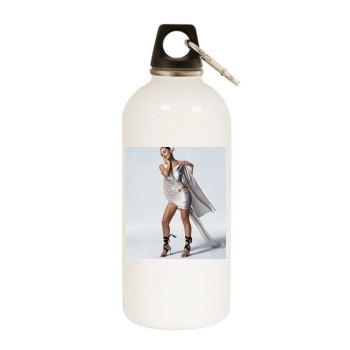 Thalia White Water Bottle With Carabiner