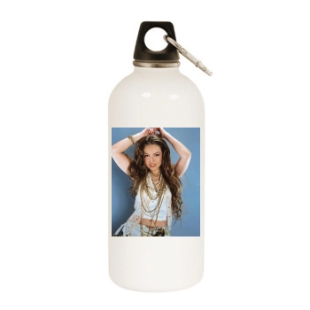 Thalia White Water Bottle With Carabiner