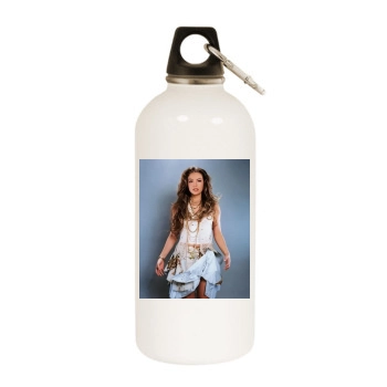 Thalia White Water Bottle With Carabiner