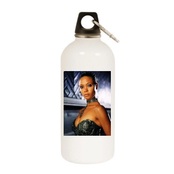 Thandie Newton White Water Bottle With Carabiner