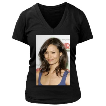 Thandie Newton Women's Deep V-Neck TShirt