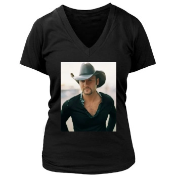 Tim McGraw Women's Deep V-Neck TShirt