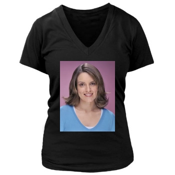 Tina Fey Women's Deep V-Neck TShirt