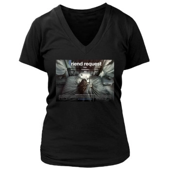 Friend Request 2016 Women's Deep V-Neck TShirt