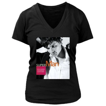 Tom Welling Women's Deep V-Neck TShirt