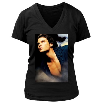 Tom Welling Women's Deep V-Neck TShirt