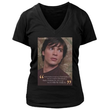 Tom Welling Women's Deep V-Neck TShirt