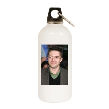 Topher Grace White Water Bottle With Carabiner