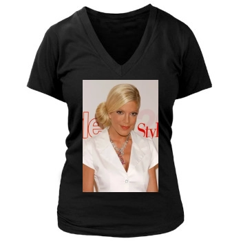 Tori Spelling Women's Deep V-Neck TShirt