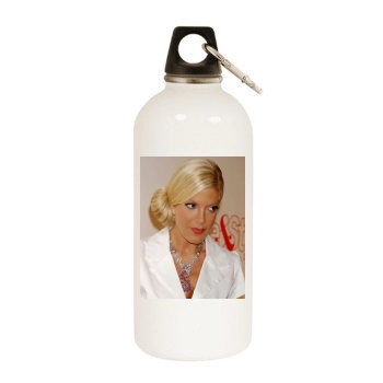 Tori Spelling White Water Bottle With Carabiner