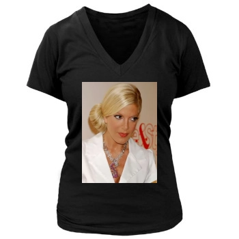 Tori Spelling Women's Deep V-Neck TShirt