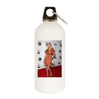 Tori Spelling White Water Bottle With Carabiner