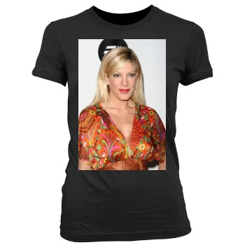 Tori Spelling Women's Junior Cut Crewneck T-Shirt