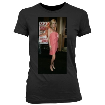 Tori Spelling Women's Junior Cut Crewneck T-Shirt