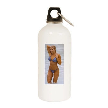 Torrie Wilson White Water Bottle With Carabiner