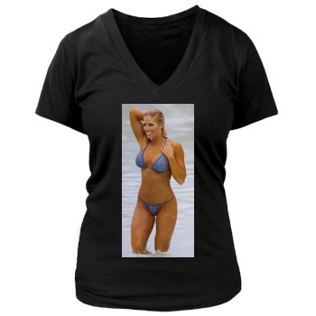 Torrie Wilson Women's Deep V-Neck TShirt