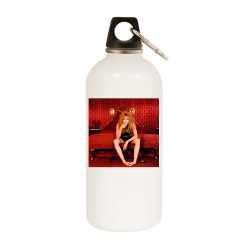 Traci Lords White Water Bottle With Carabiner