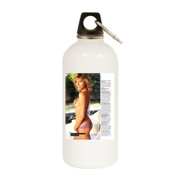 Tricia Helfer White Water Bottle With Carabiner