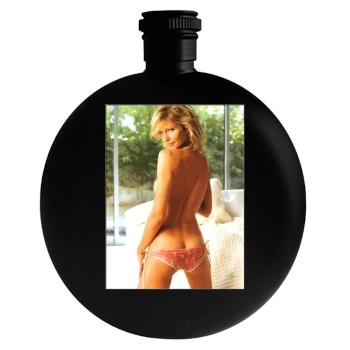 Tricia Helfer Round Flask