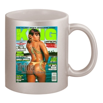 Trina 11oz Metallic Silver Mug