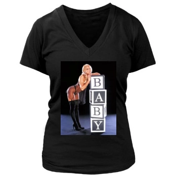 Trish Stratus Women's Deep V-Neck TShirt