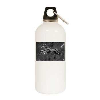 Hana Nitsche White Water Bottle With Carabiner