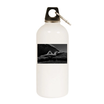 Hana Nitsche White Water Bottle With Carabiner