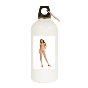 Hana Nitsche White Water Bottle With Carabiner