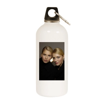 Hana Soukupova White Water Bottle With Carabiner