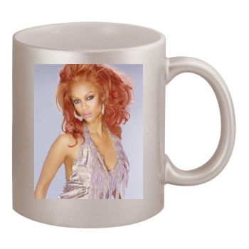 Tyra Banks 11oz Metallic Silver Mug