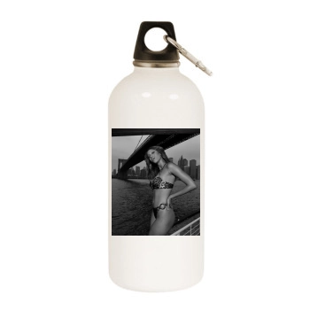 Tyra Banks White Water Bottle With Carabiner