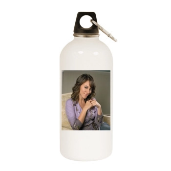 Haylie Duff White Water Bottle With Carabiner