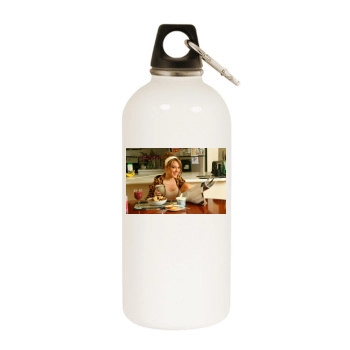 Haylie Duff White Water Bottle With Carabiner