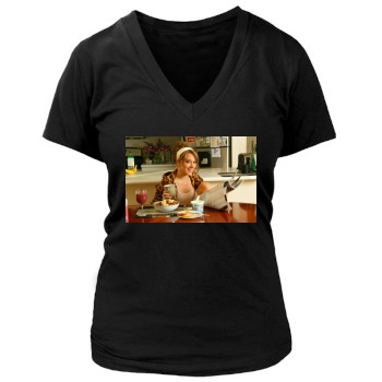 Haylie Duff Women's Deep V-Neck TShirt