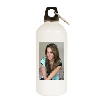 Haylie Duff White Water Bottle With Carabiner