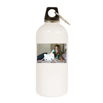 Haylie Duff White Water Bottle With Carabiner