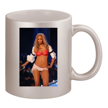 Tyra Banks 11oz Metallic Silver Mug