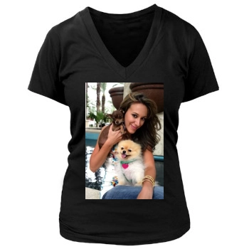 Haylie Duff Women's Deep V-Neck TShirt