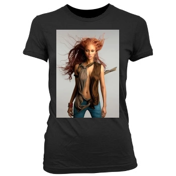 Tyra Banks Women's Junior Cut Crewneck T-Shirt